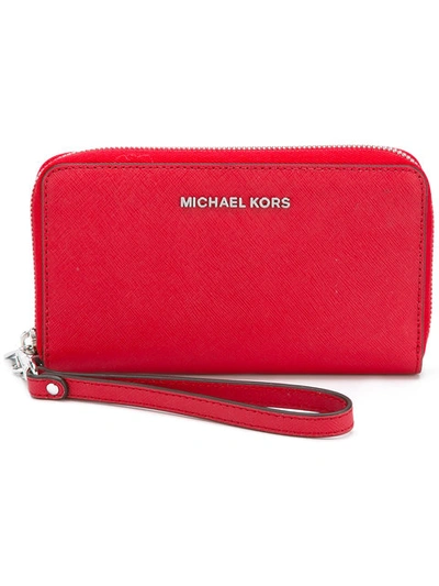 Michael Michael Kors Logo Plaque Zipped Wallet | ModeSens