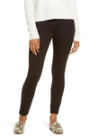 Lyssé Center Seam Ponte Leggings In Double Espresso