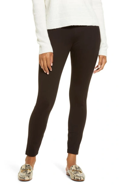 Lyssé Center Seam Ponte Leggings In Double Espresso