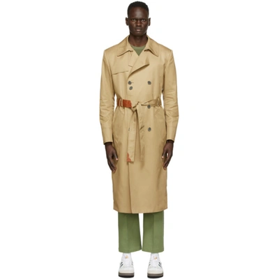 Ader Error Beige Torn Label Trench Coat