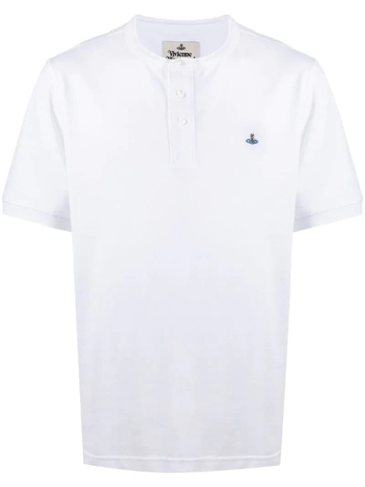 Vivienne Westwood Logo Polo Shirt In White