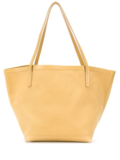 The Row Park 3 Medium Textured-leather Tote In Light Cuir