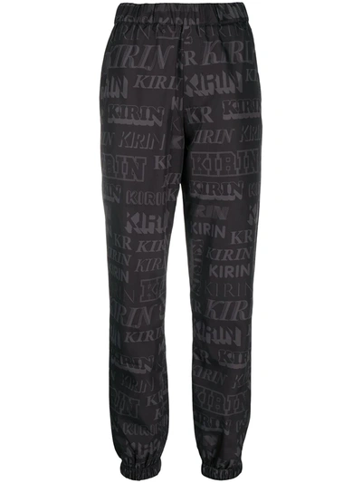 Kirin Logo-print Straight-leg Track Pants In Black