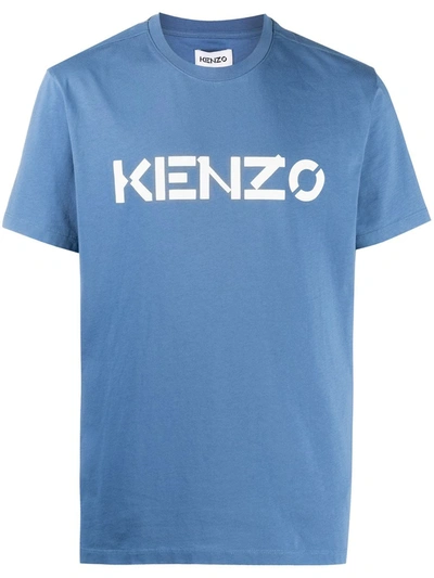 Kenzo Logo-print Short-sleeve T-shirt In Blue
