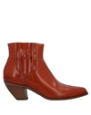 Golden Goose Ankle Boot In Orange