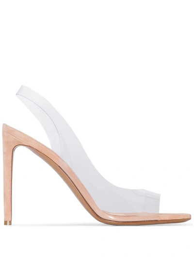 Alexandre Vauthier Amber Ghost Leather And Pvc Sandals In Neutral