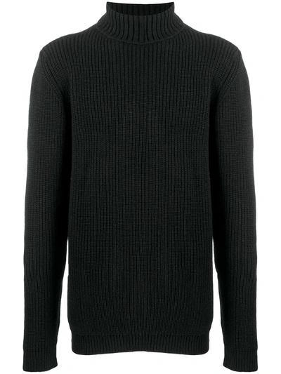 Family First Roll Neck Jumper In Black