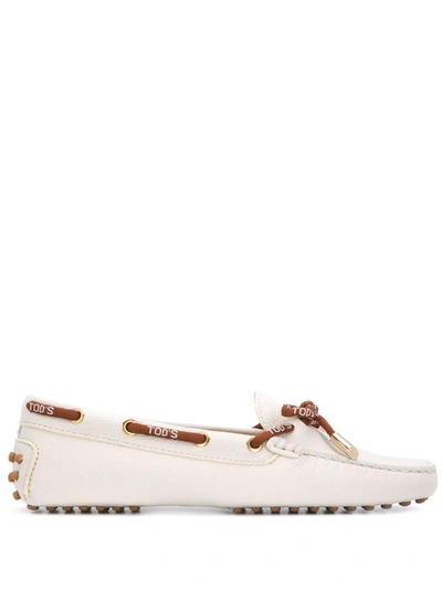 Tod's Gommino Driving Shoes In White