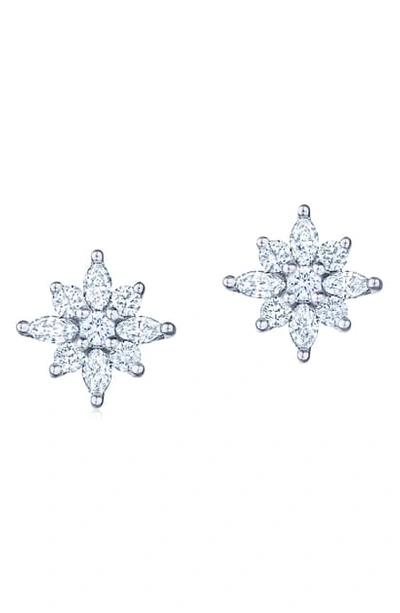 Kwiat Diamond Star Stud Earrings In White Gold