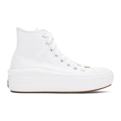 Converse White Chuck Taylor All Star Move Sneakers In White/natur