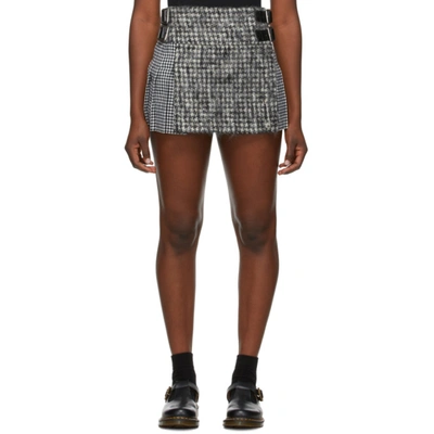 Le Kilt Grey Houndstooth Micro Kilt