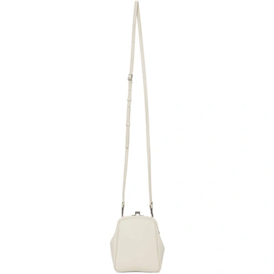 Yohji Yamamoto Off-white Medium Clasp Shoulder Bag In Ivory