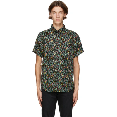 Naked And Famous Black Floral Shirt