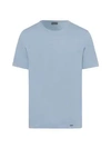 Hanro Night & Day Crewneck Tee In Aqua Bliss