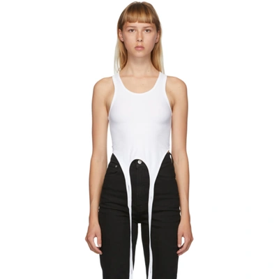 Helmut Lang Double Seamless Jersey Tank Top In White