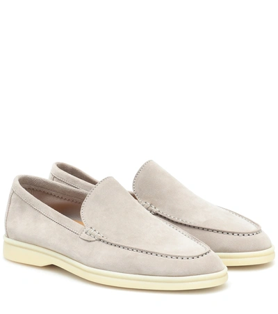 Loro Piana Lady Summer Walk Suede Loafers In Pink | ModeSens