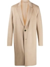 Allsaints Hanson Single Breasted Coat In Light Camel