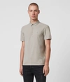 Allsaints Men's Brace Short Sleeve Polo Shirt In Cliff Grey