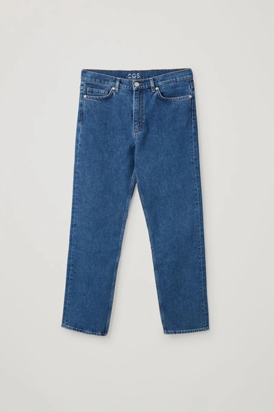 Cos Straight Mid-rise Jeans In Blue