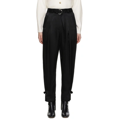 3.1 Phillip Lim / フィリップ リム Black Belted Tapered-leg Trousers In Ba001 Black
