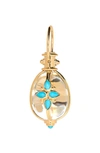 Temple St Clair Women's Cl Color 18k Yellow Gold, Crystal & Turquoise Mandala Amulet