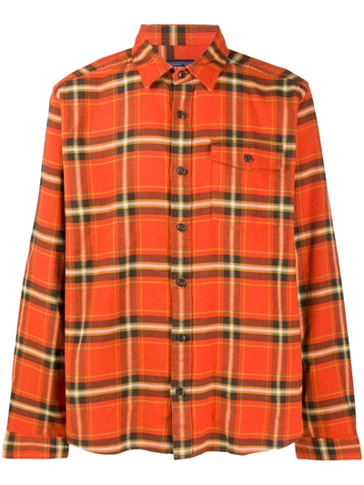 Patagonia Regular Fit Organic Cotton Flannel Shirt In Lawrence Hot Ember