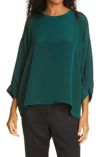 Rachel Comey Fond Blouse In Forest Green