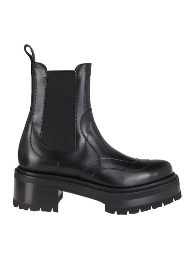 Pierre Hardy Black Leather Ankle Boots