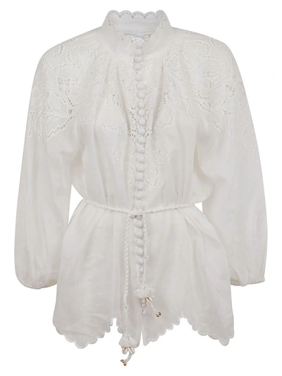 Zimmermann Women's White Cotton Shirt