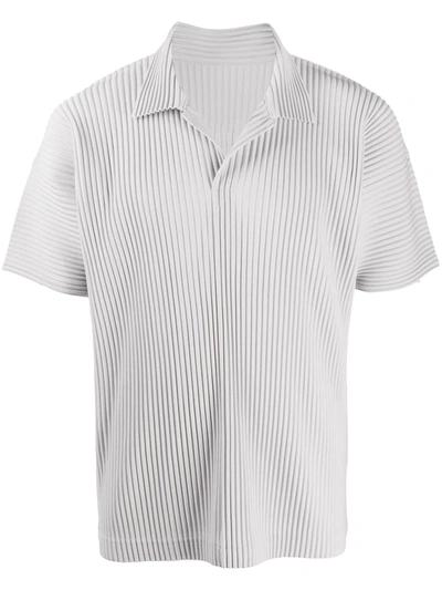 Issey Miyake Homme Plissé  Men's Grey Other Materials Polo Shirt