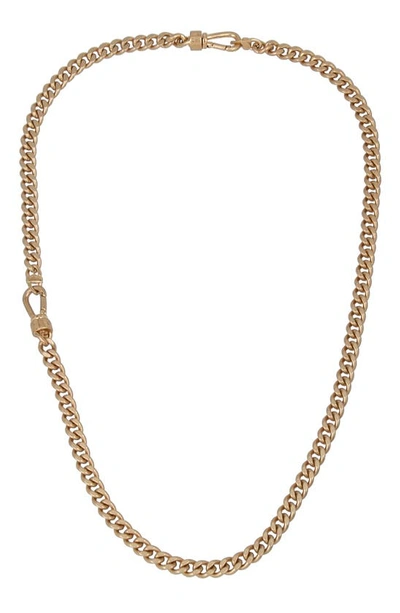 Allsaints Albert Chain Link Collar Necklace In Warm Brass