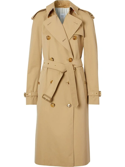 Burberry Archive Scarf Print-lined Trench Coat In Beige