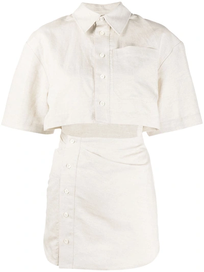 Jacquemus Arles Cut-out Shirt In Neutrals