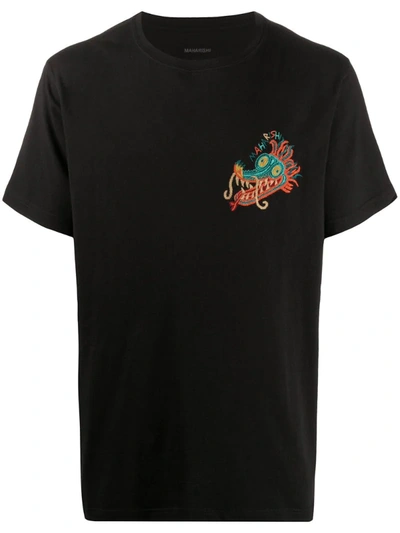 Maharishi Liberty Dragon Organic Cotton T-shirt In Black