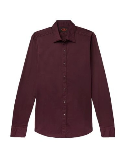 Tod's Shirts In Maroon