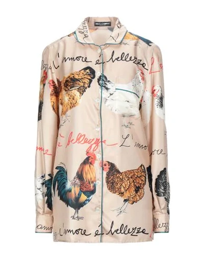 Dolce & Gabbana Shirts In Beige