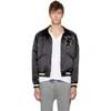 Fear Of God Fifth Collection Manuel Satin Bomber Jacket In Black