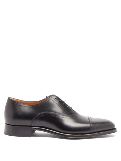 Dunhill Kensington Leather Oxford Shoes In Black