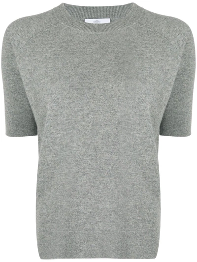 Allude Raglan Sleeve Cashmere Top In Grey