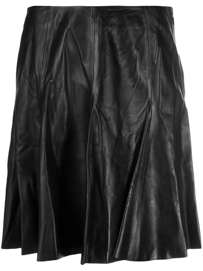 Arma High-waist A-line Skirt In Black
