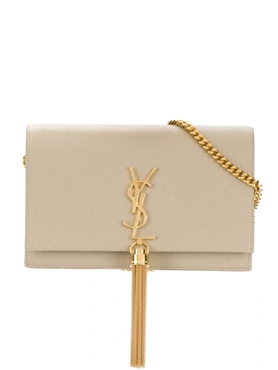 Saint Laurent Small Kate Crossbody Bag In Neutrals