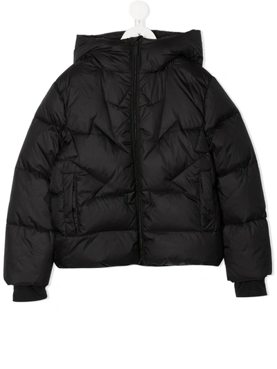 Dsquared2 Kids' Motif-detail Padded Coat In Black