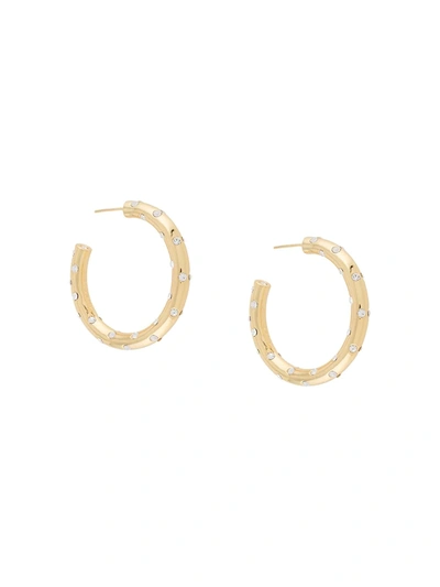 Cult Gaia Roksana Rhinestone Earrings In Gold