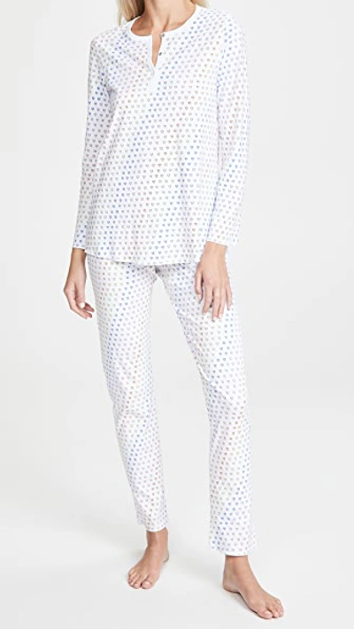 Roller Rabbit Disco Hearts Cotton Pajamas In Silver