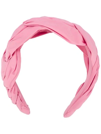 Red Valentino Twisted Headband In Pink