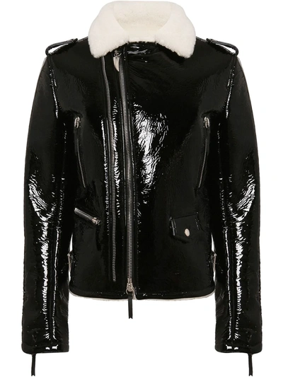 Giuseppe Zanotti Polished Biker Jacket In Black