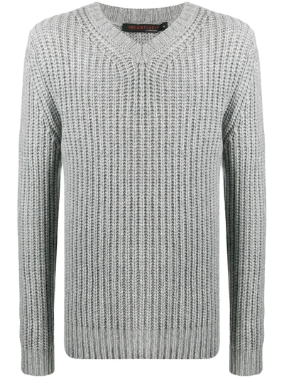 Incentive! Cashmere Purl Knit Cashmere Jumper In Grey