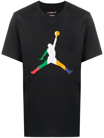Jordan Logo Print T-shirt In Black
