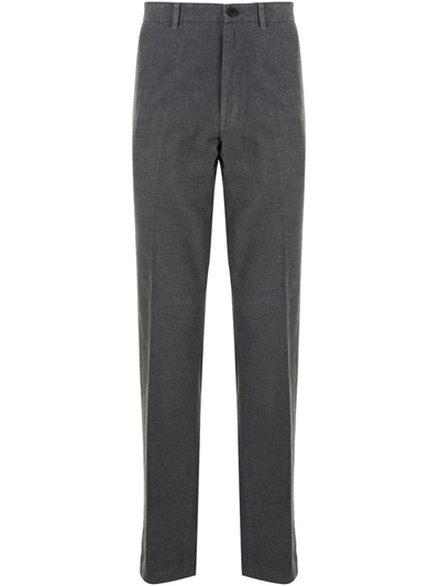 Kent & Curwen Pleat-front Straight Trousers In Grey