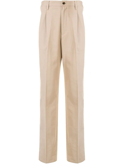 Kent & Curwen Straight Leg Tailored Trousers In Brown